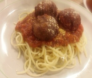 meatballs and red